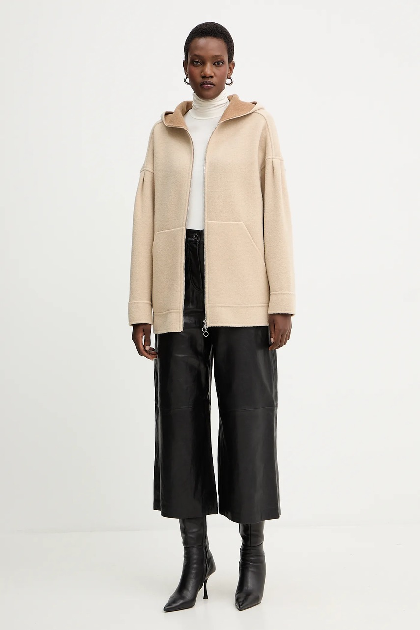 Кардиган с шерстью MM SOTTILE цвет бежевый лёгкий 2526916018600