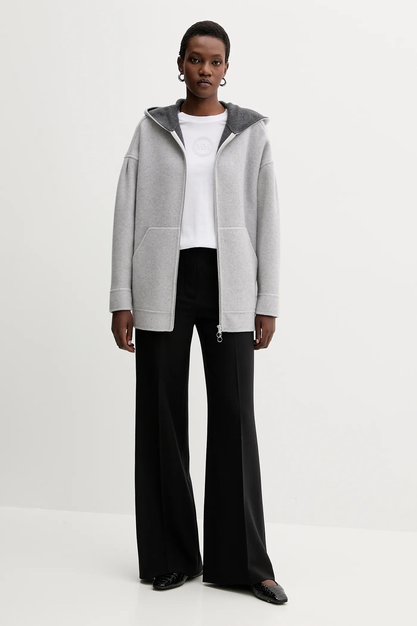 Кардиган с шерстью MM SOTTILE цвет серый лёгкий 2526916018600