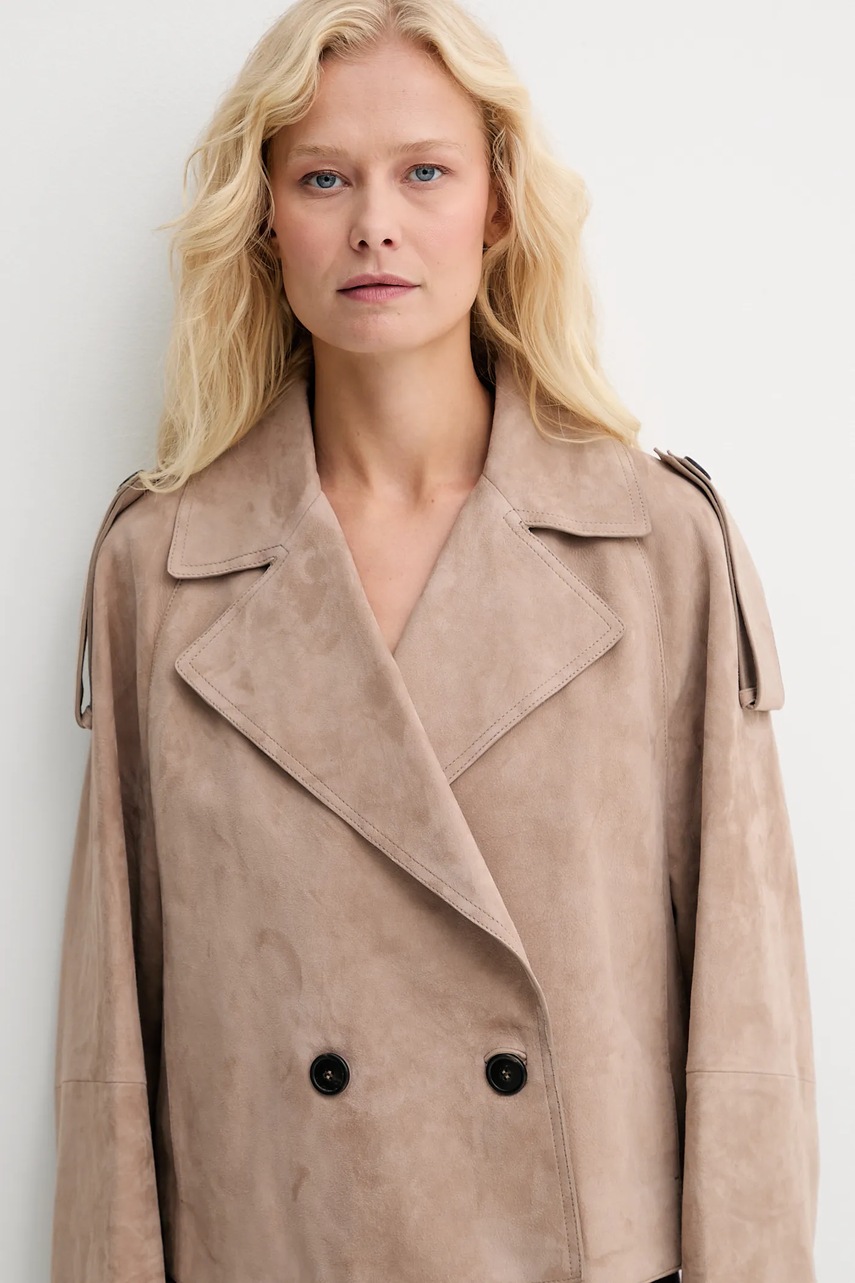 Semišový kabát Weekend Max Mara MAGA (obrázek 4)