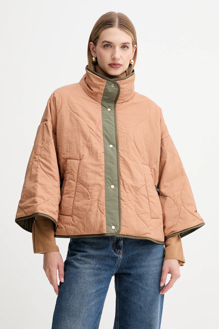 Двусторонняя куртка Weekend Max Mara RONCO цвет зелёный демисезонная oversize 2525486011600