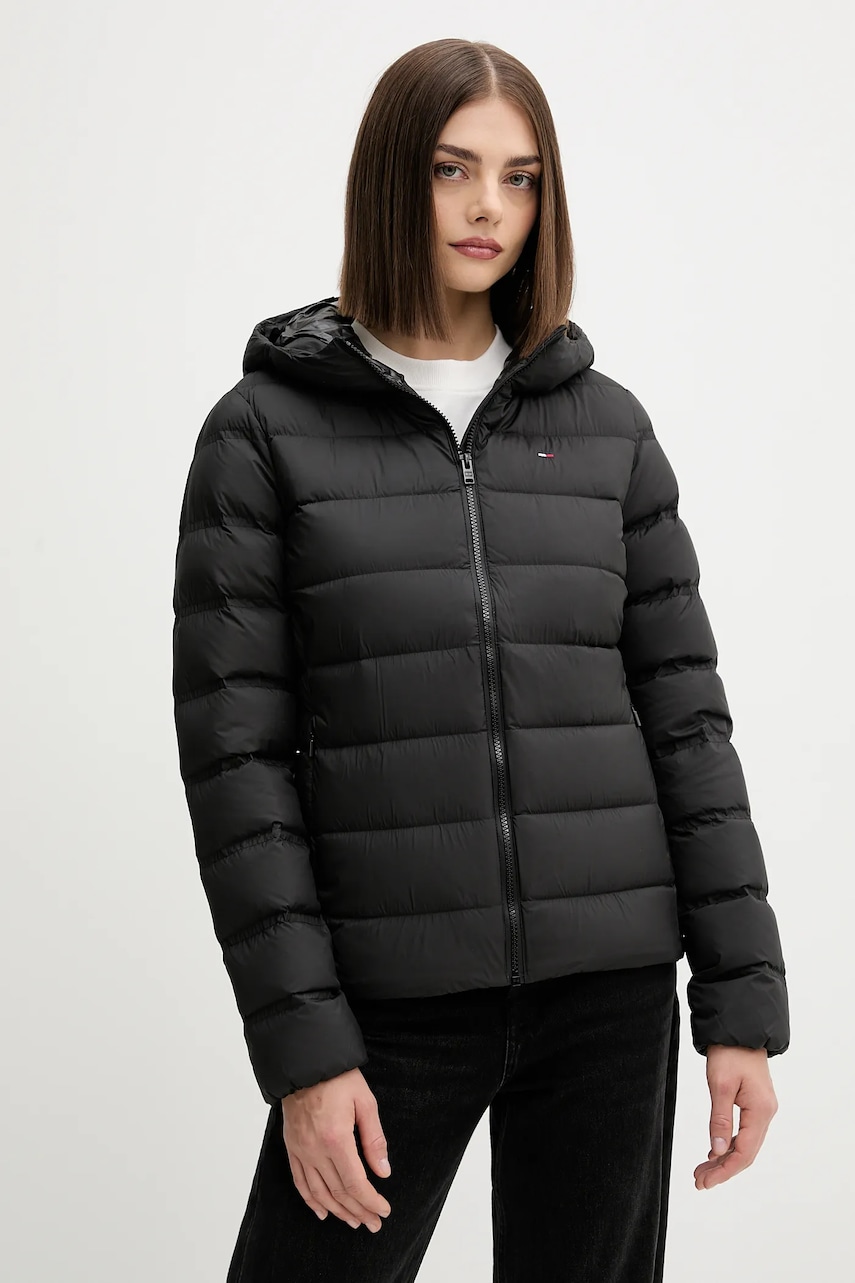 Tommy Jeans geacă de puf culoarea negru, de iarnă, DW0DW21617