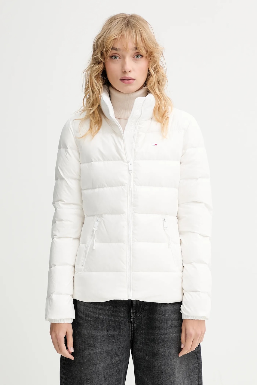 Tommy Jeans geacă de puf culoarea alb, de iarnă, DW0DW21618