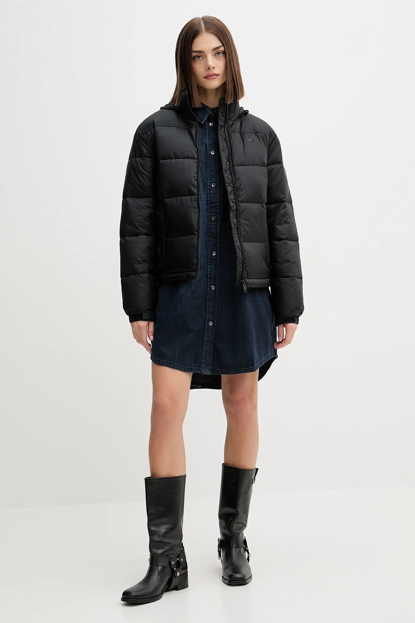 Куртка Tommy Jeans цвет чёрный зимняя DW0DW21619