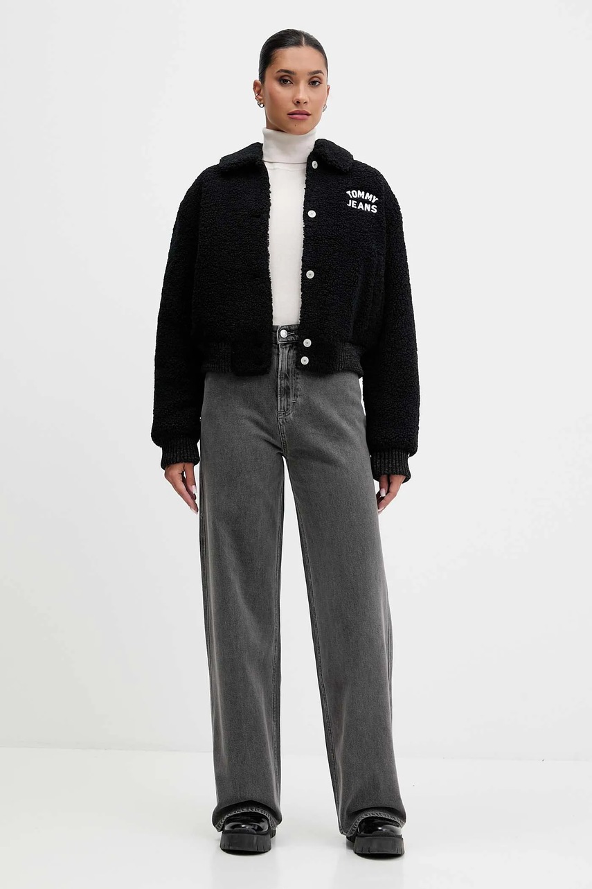 Куртка Tommy Jeans цвет чёрный зимняя DW0DW21666