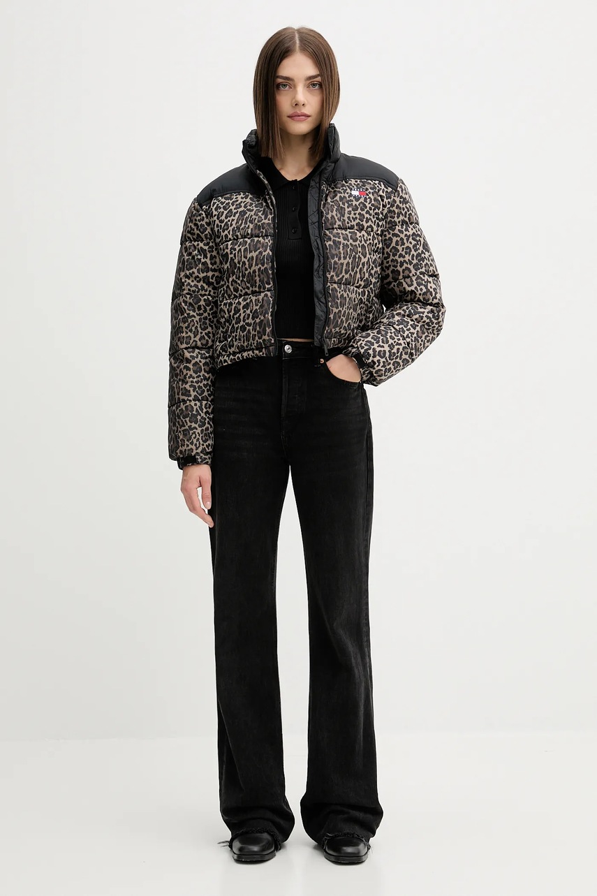 Куртка Tommy Jeans цвет коричневый зимняя DW0DW21967