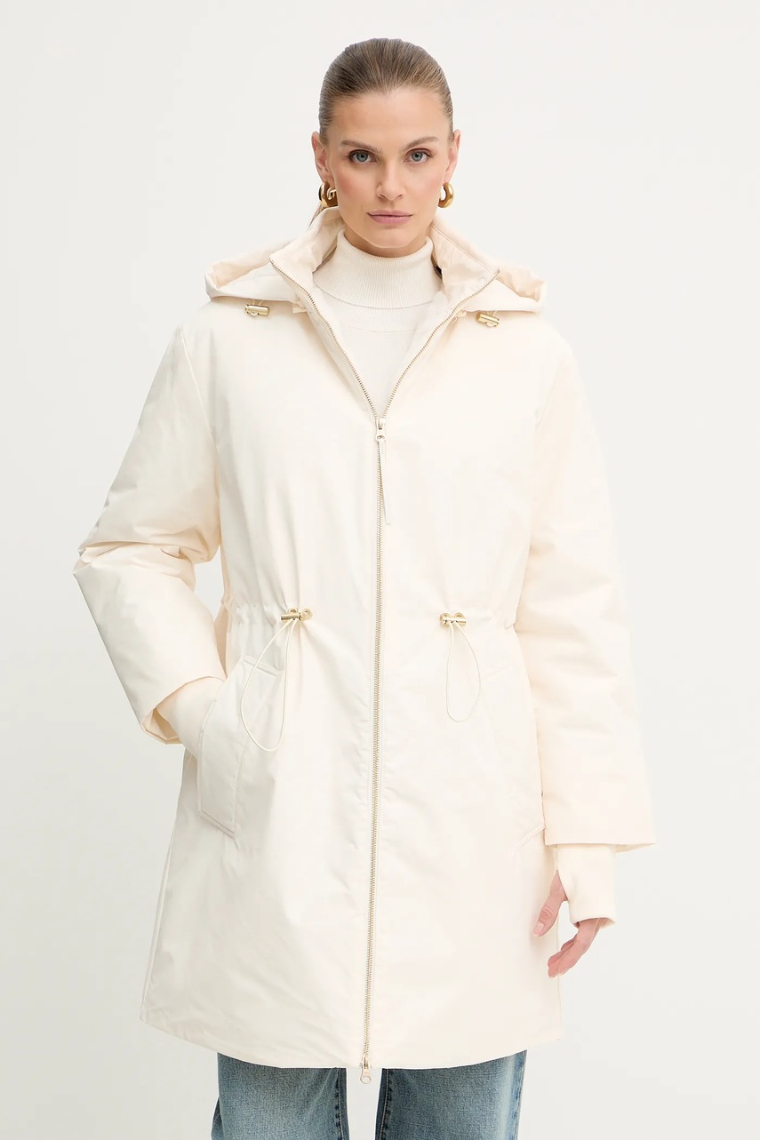 Levně Bunda Armani Exchange béžová barva, přechodná, XW000712 AF16215