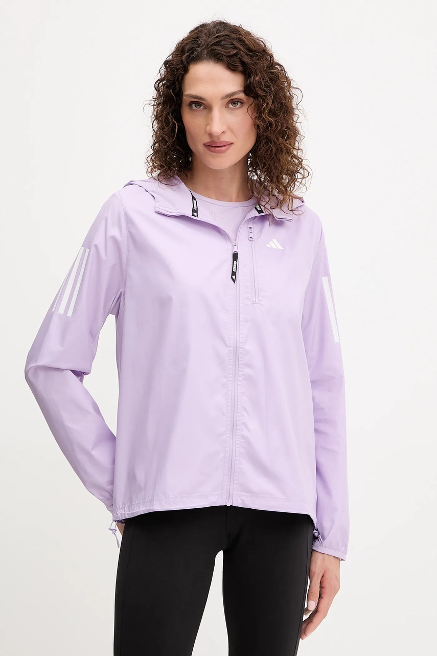 adidas Performance jachetă de alergare Own The Run culoarea violet, JX2264