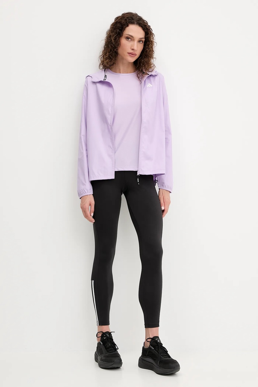 Куртка для бега adidas Performance Own The Run цвет фиолетовый JX2264