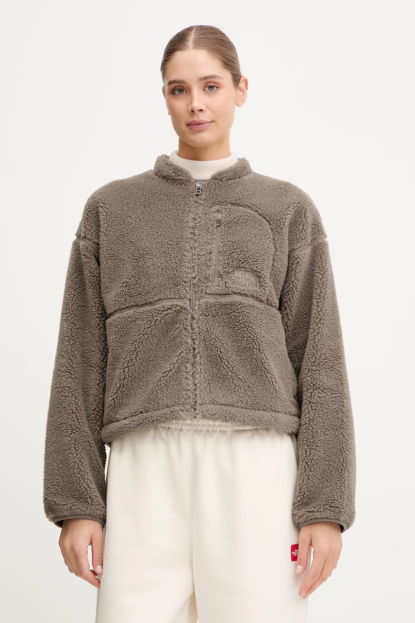 The North Face hanorac fleece TNF Extreme Pile culoarea maro, uni, NF0A88ZBBOW1
