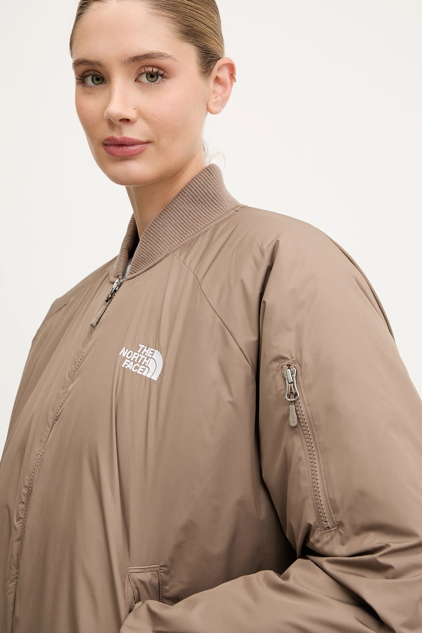 Μπουφάν bomber The North Face Choqa χρώμα: καφέ, NF0A8F1WBOW1 φωτογραφία