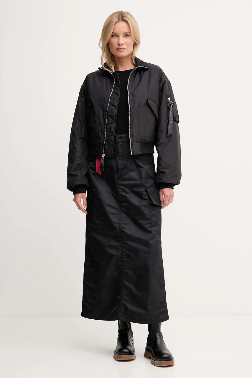 Куртка-бомбер Alpha Industries цвет чёрный демисезонная 258010.03