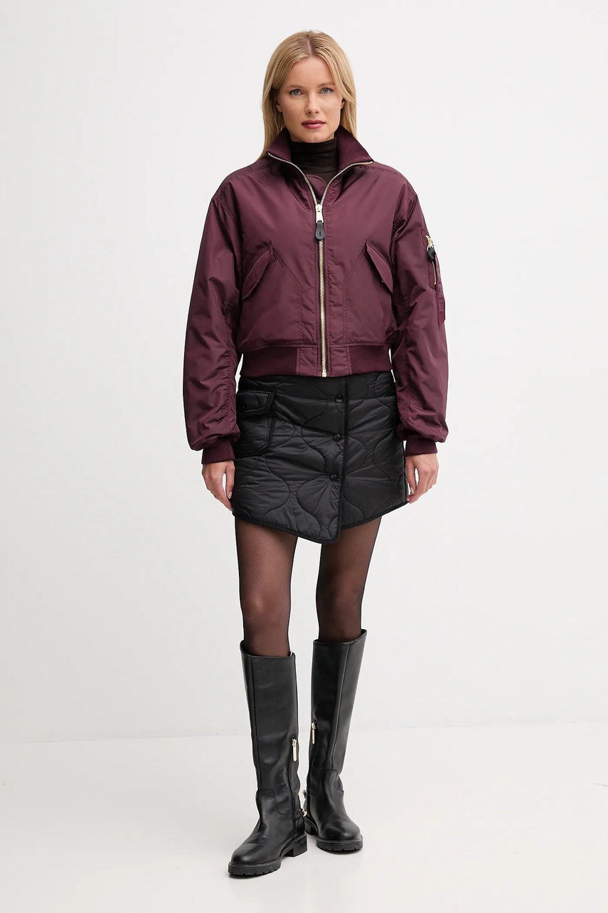 Куртка-бомбер Alpha Industries цвет бордовый зимняя 258010.608