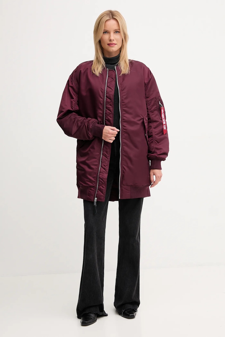 Куртка Alpha Industries цвет бордовый демисезонная 258011.608