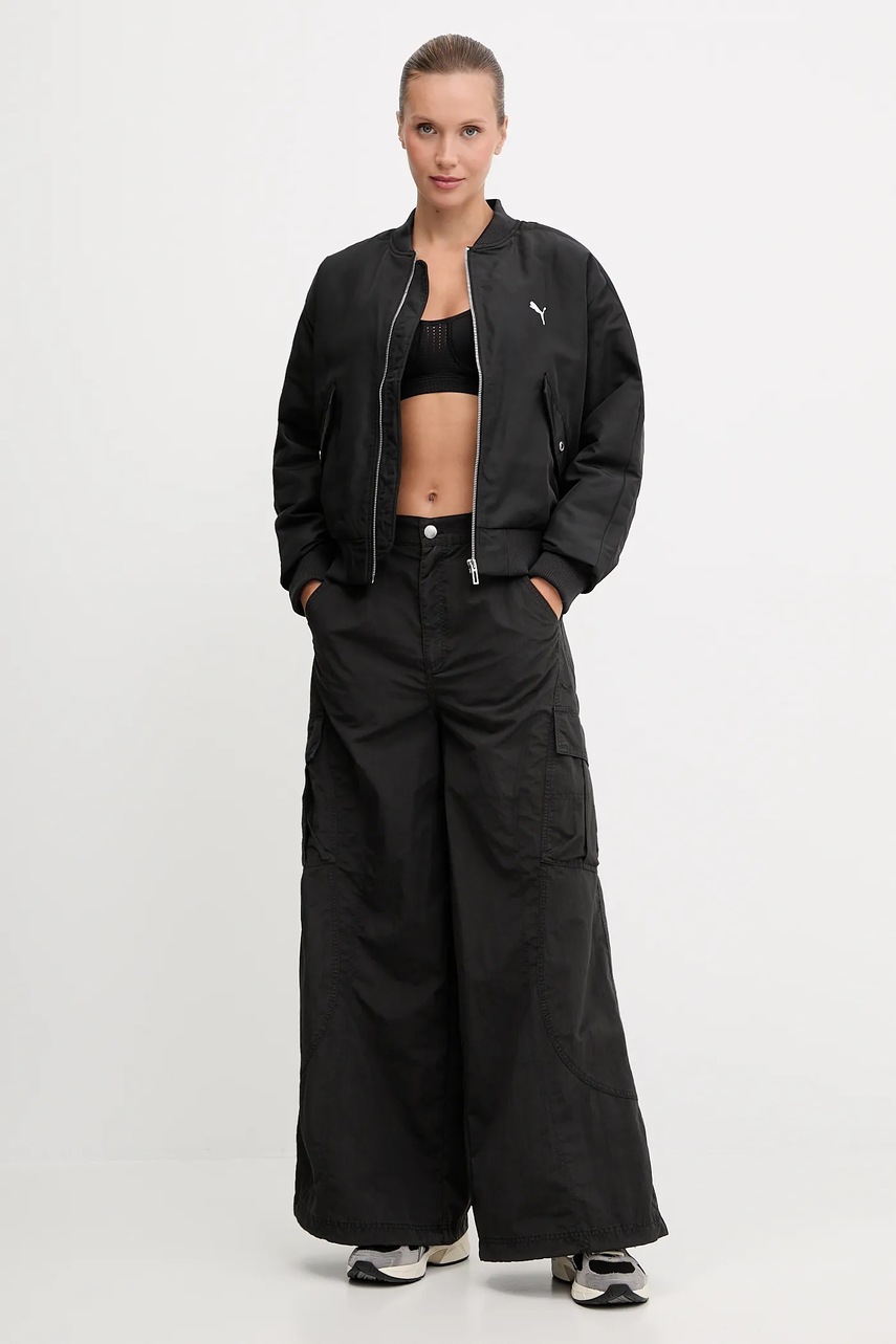Куртка-бомбер Puma цвет чёрный демисезонная 632168