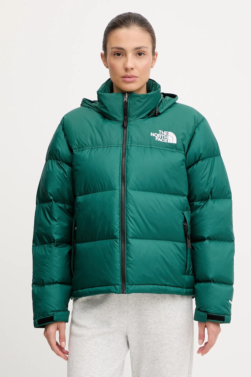 Levně Péřová bunda The North Face 1996 Retro Nuptse zelená barva, zimní, NF0A3XEO1KI1