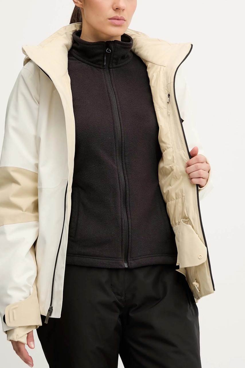 Μπουφάν για σκι The North Face Lenado χρώμα: μπεζ, NF0A8DDSTOB1 φωτογραφία