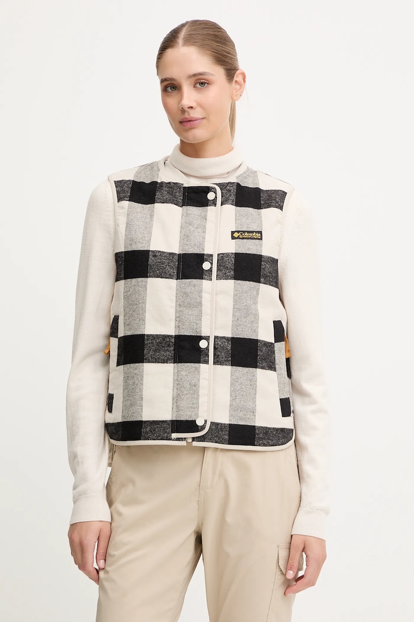 Columbia vestă sport cu două fețe High Cascades culoarea bej, de tranzitie, 2138391