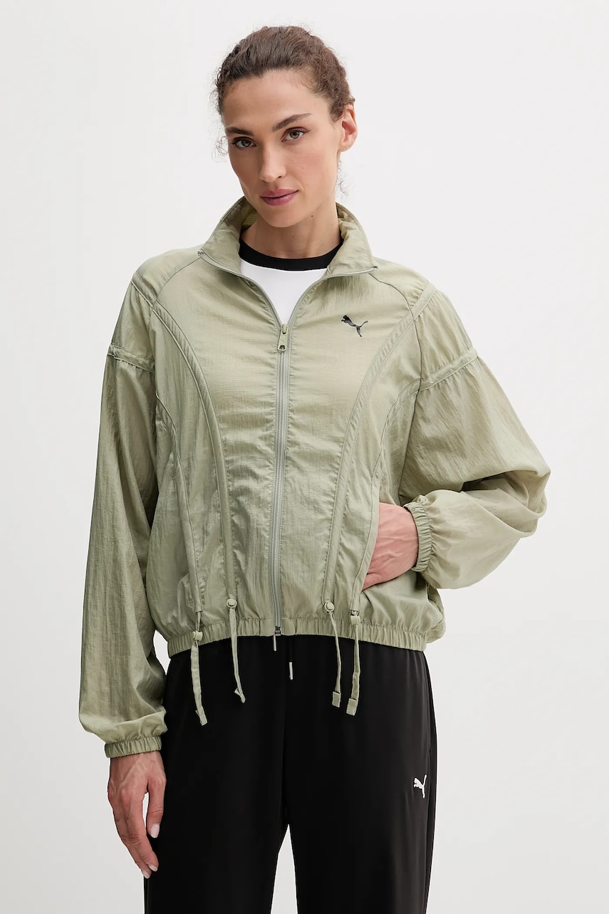 Puma geacă culoarea verde, de tranzitie, oversize, 632148