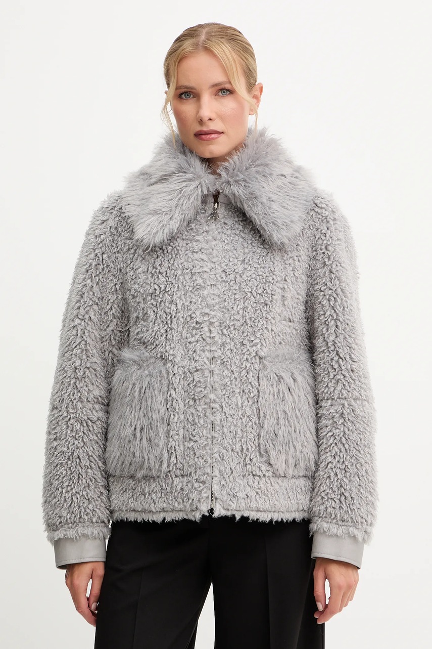 Куртка Patrizia Pepe цвет серый демисезонная 2O0176 E075