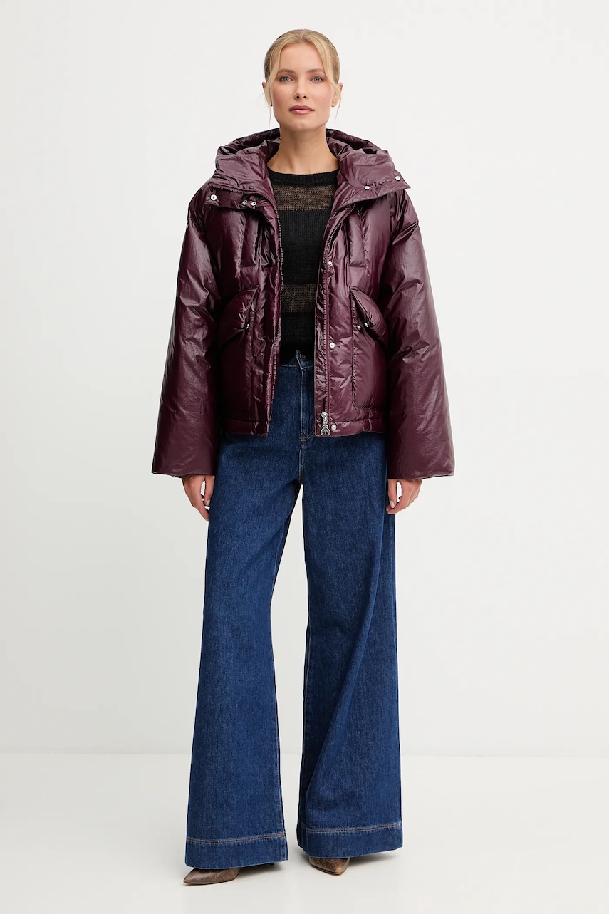 Куртка Patrizia Pepe цвет бордовый зимняя oversize 2O0183 A650 Куртка Patrizia Pepe цвет бордовый зимняя oversize 2O0183 A650