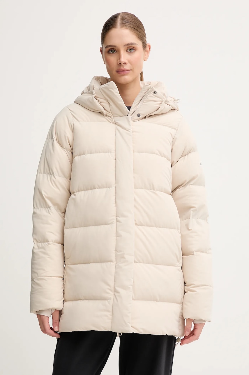 Columbia geacă de puf Amaze culoarea bej, de iarna, 2133703