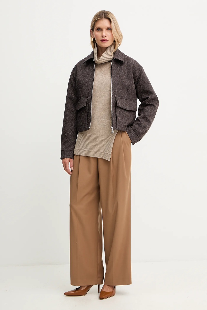 Куртка Patrizia Pepe цвет коричневый демисезонная 2S1534 A646