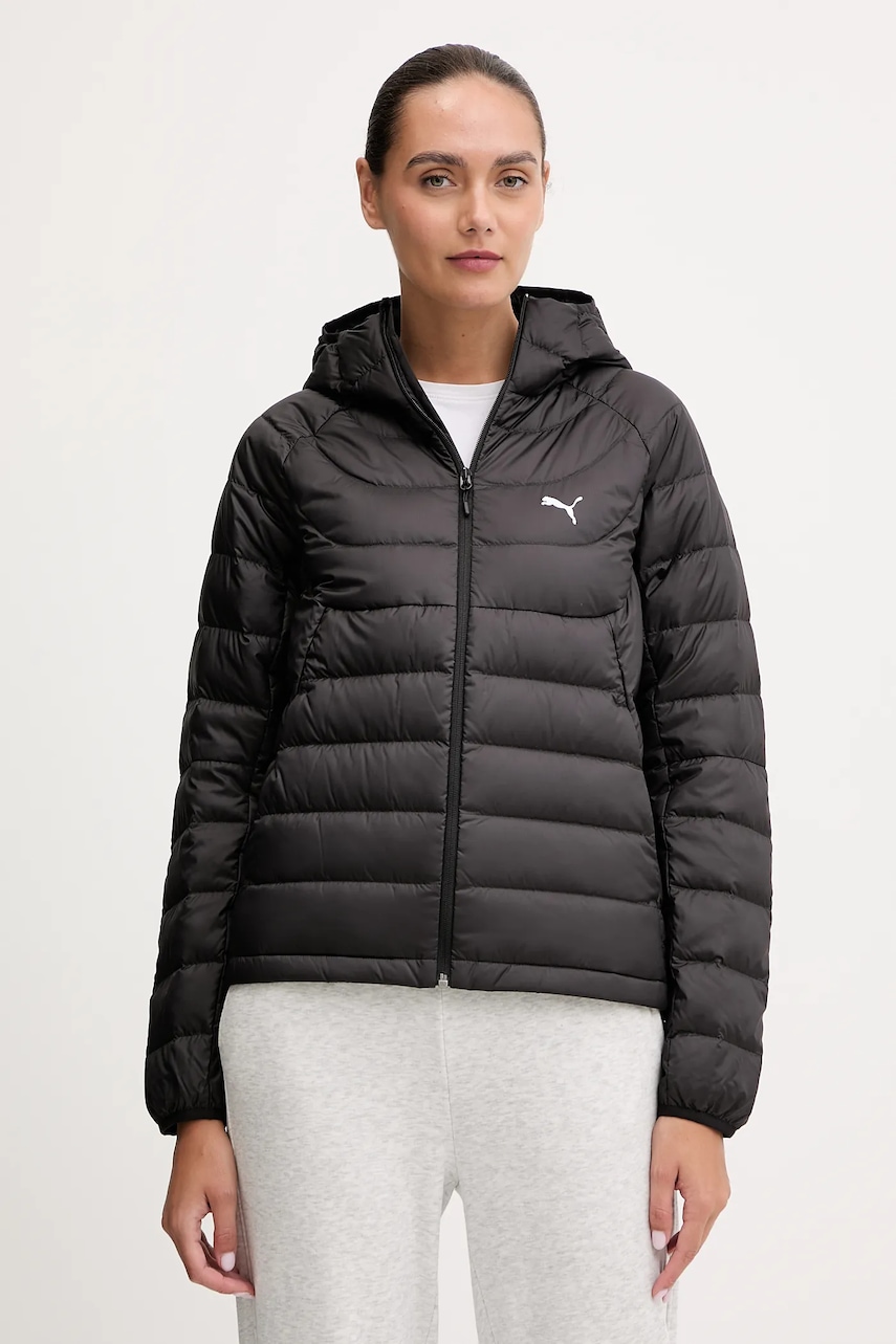 Puma geacă de puf culoarea negru, de tranziție, 685234