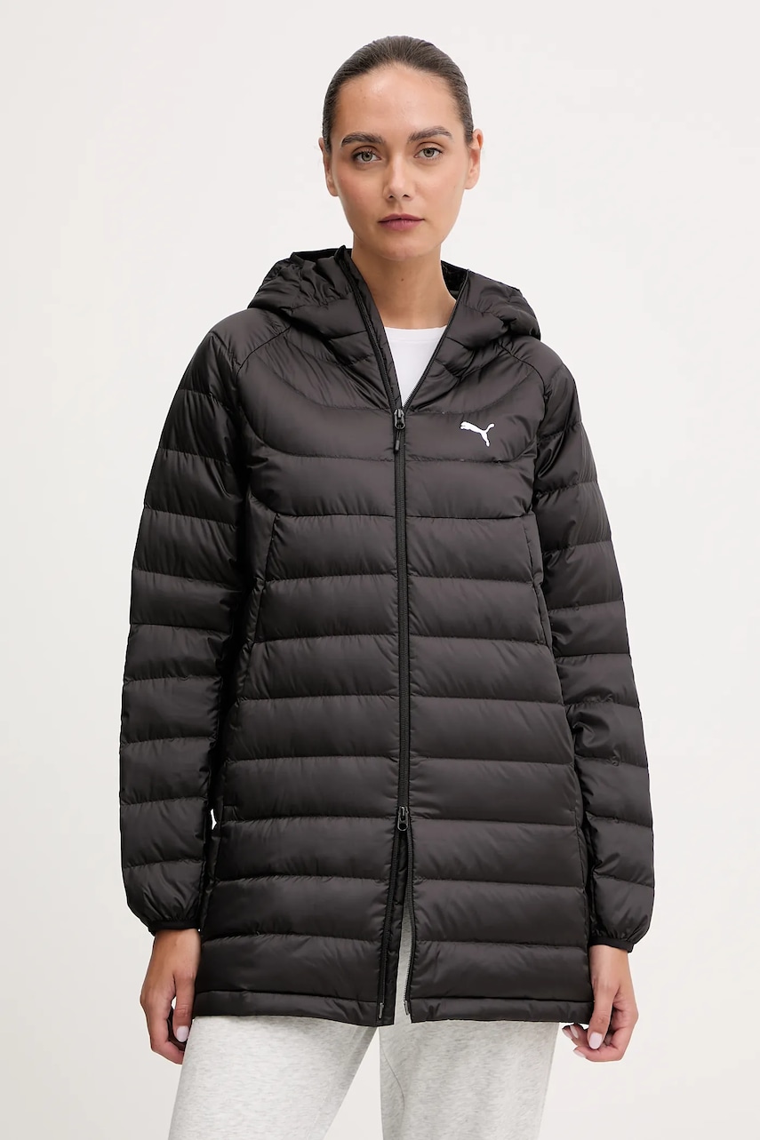 Puma geacă de puf culoarea negru, de tranziție, 685235