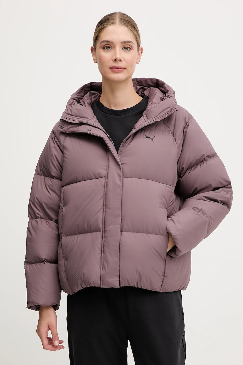 Puma geacă de puf culoarea violet, de iarnă, 688392