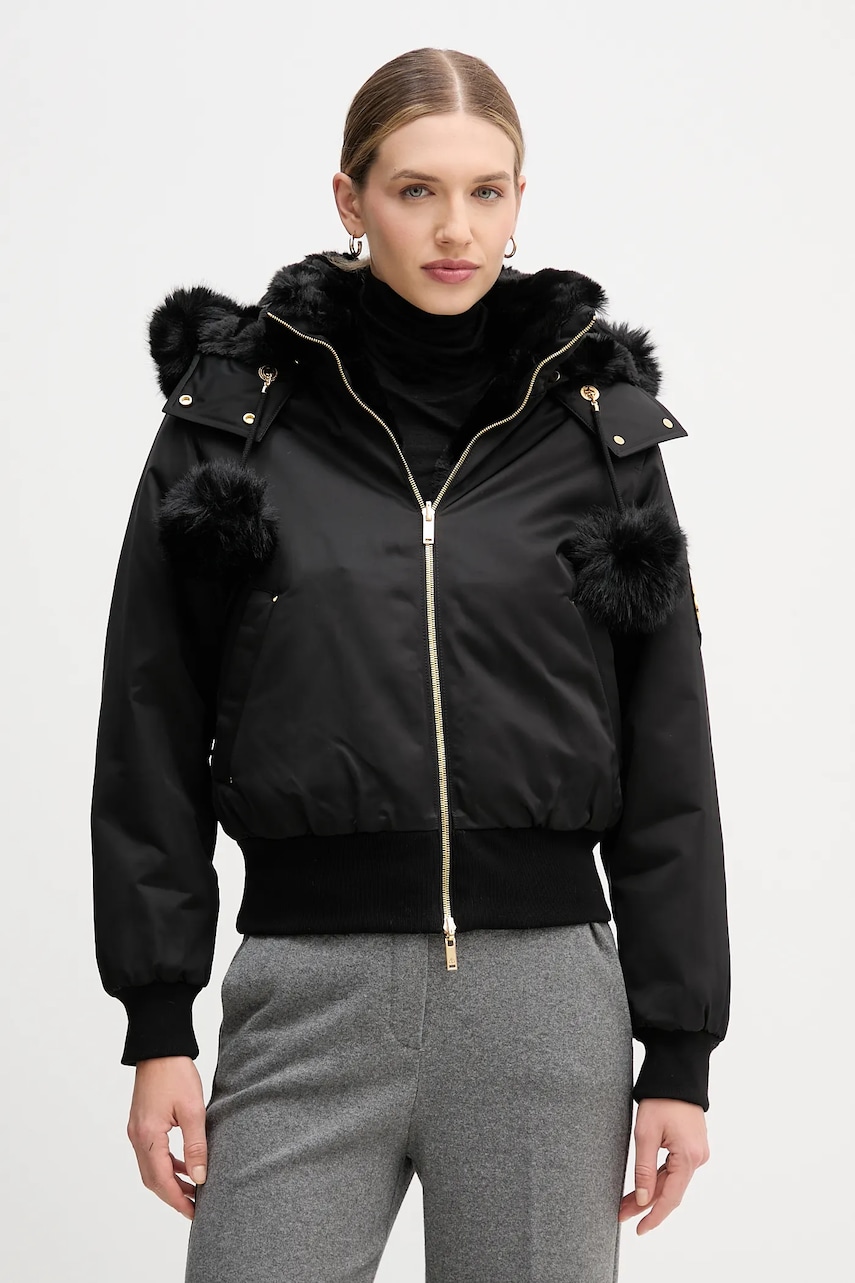MOOSE KNUCKLES geacă cu două fețe DEBBIE culoarea negru, de iarnă, M35LB025G
