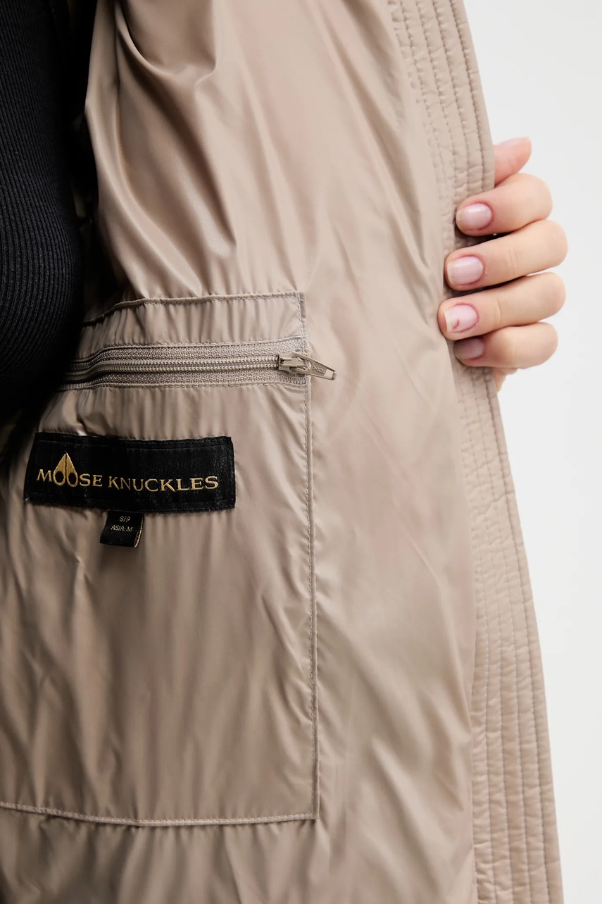 Μπουφάν MOOSE KNUCKLES Moonstone χρώμα: καφέ, M35LJ148G φωτογραφία