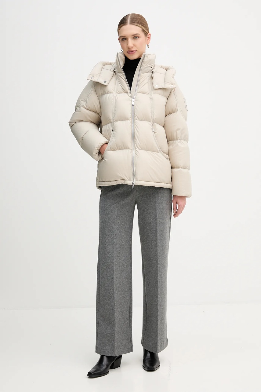 Μπουφάν με επένδυση από πούπουλα MOOSE KNUCKLES χρώμα: μπεζ, M35LJ149 φωτογραφία