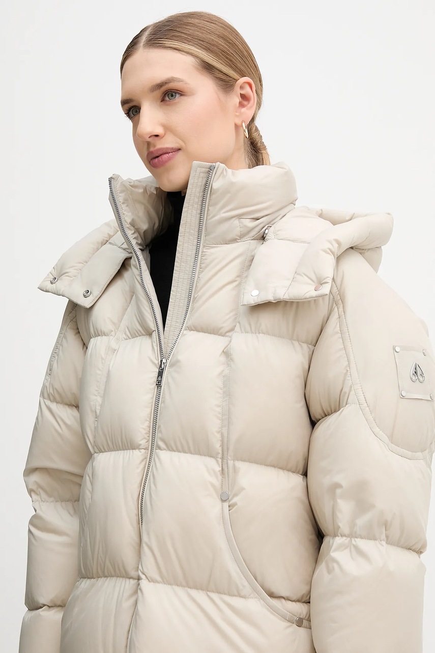 Μπουφάν με επένδυση από πούπουλα MOOSE KNUCKLES Akai 3Q χρώμα: μπεζ, M35LJ149 φωτογραφία