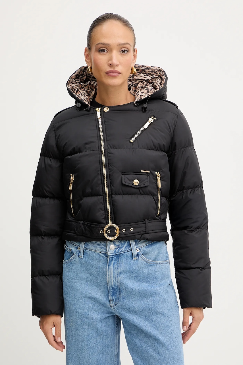 Just Cavalli geacă culoarea negru, de iarnă, 79PAS421 CQUD9