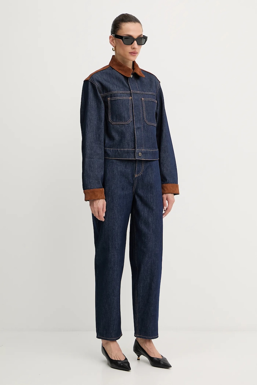 Джинсовая куртка Liu Jo цвет синий переходная oversize UF5084.DS073 Джинсовая куртка Liu Jo цвет синий переходная oversize UF5084.DS073