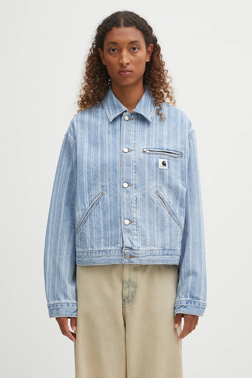 Carhartt WIP geacă jeans W Rylan de tranzitie, oversize, I035571.32H12