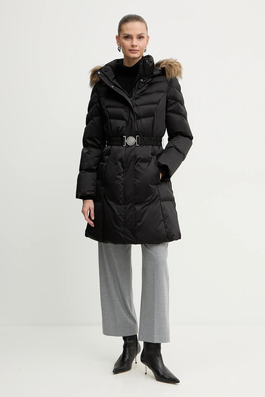 Péřová bunda Guess MARINA černá barva, zimní, W5BL30 W2802