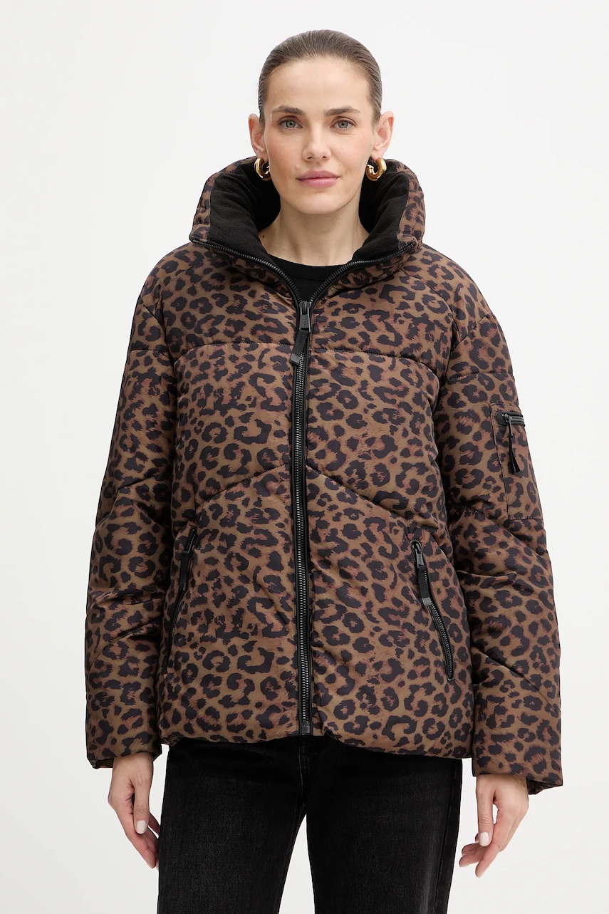 Bunda Guess MARTINA hnědá barva, zimní, W5BL47 W3702