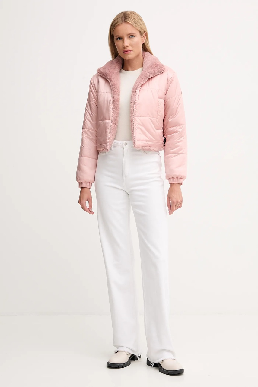 Μπουφάν δυο όψεων Save The Duck YUKI χρώμα: ροζ, D32492W.FURY21 φωτογραφία