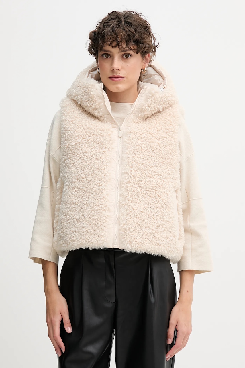 Save The Duck vestă AYLA culoarea bej, de iarnă, D82501W.CURL21