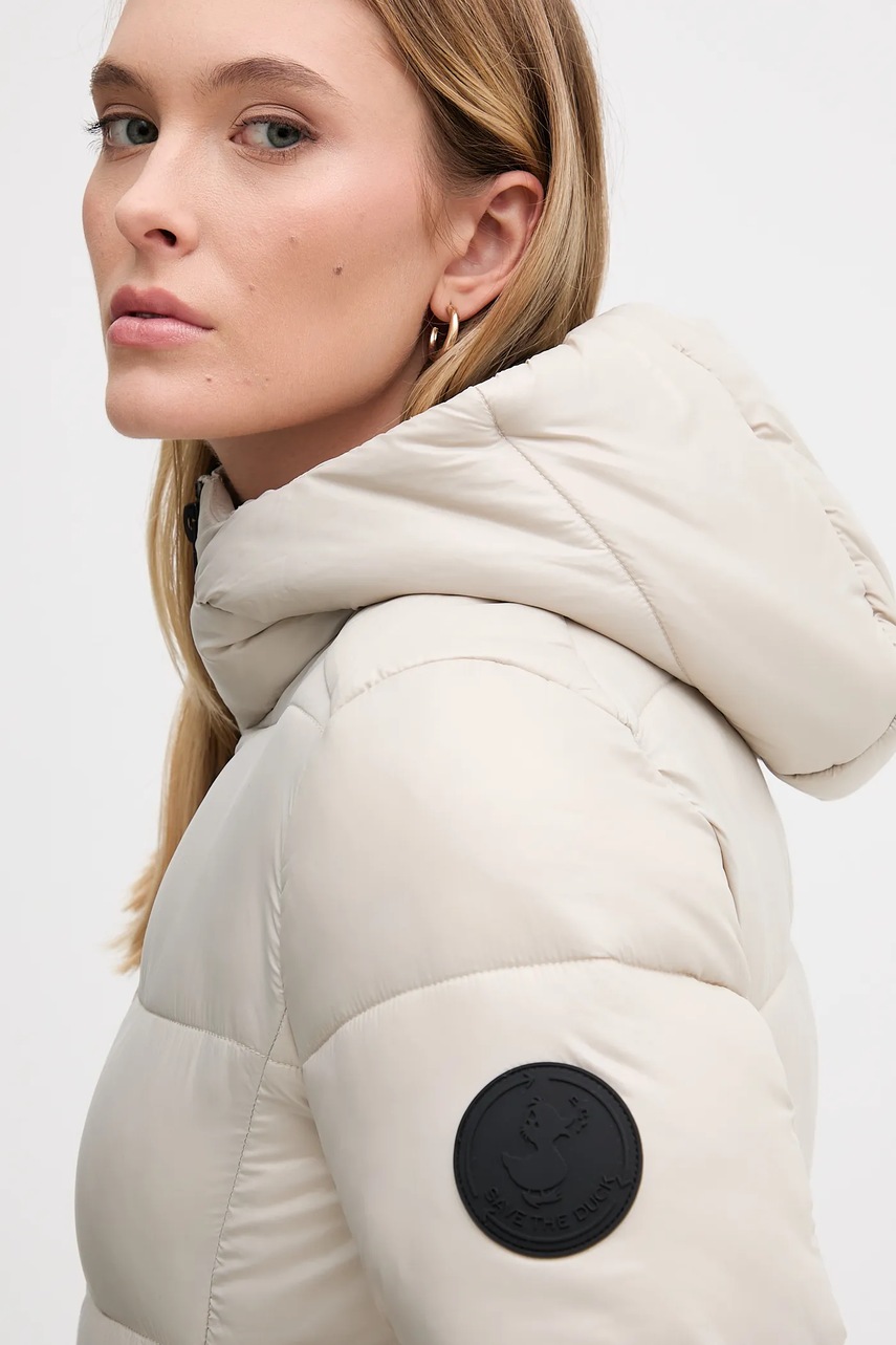 Μπουφάν Save The Duck INES χρώμα: μπεζ, D45650W.LOVE21 φωτογραφία