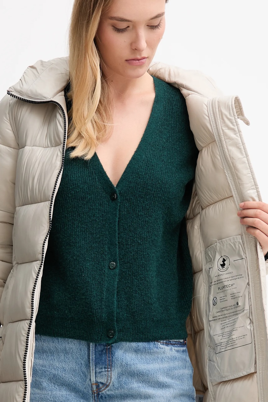 Μπουφάν Save The Duck INES χρώμα: μπεζ, D45650W.LOVE21 φωτογραφία