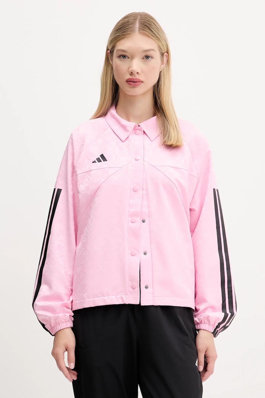 adidas geacă House of Tiro culoarea roz, de tranziție, JL7648