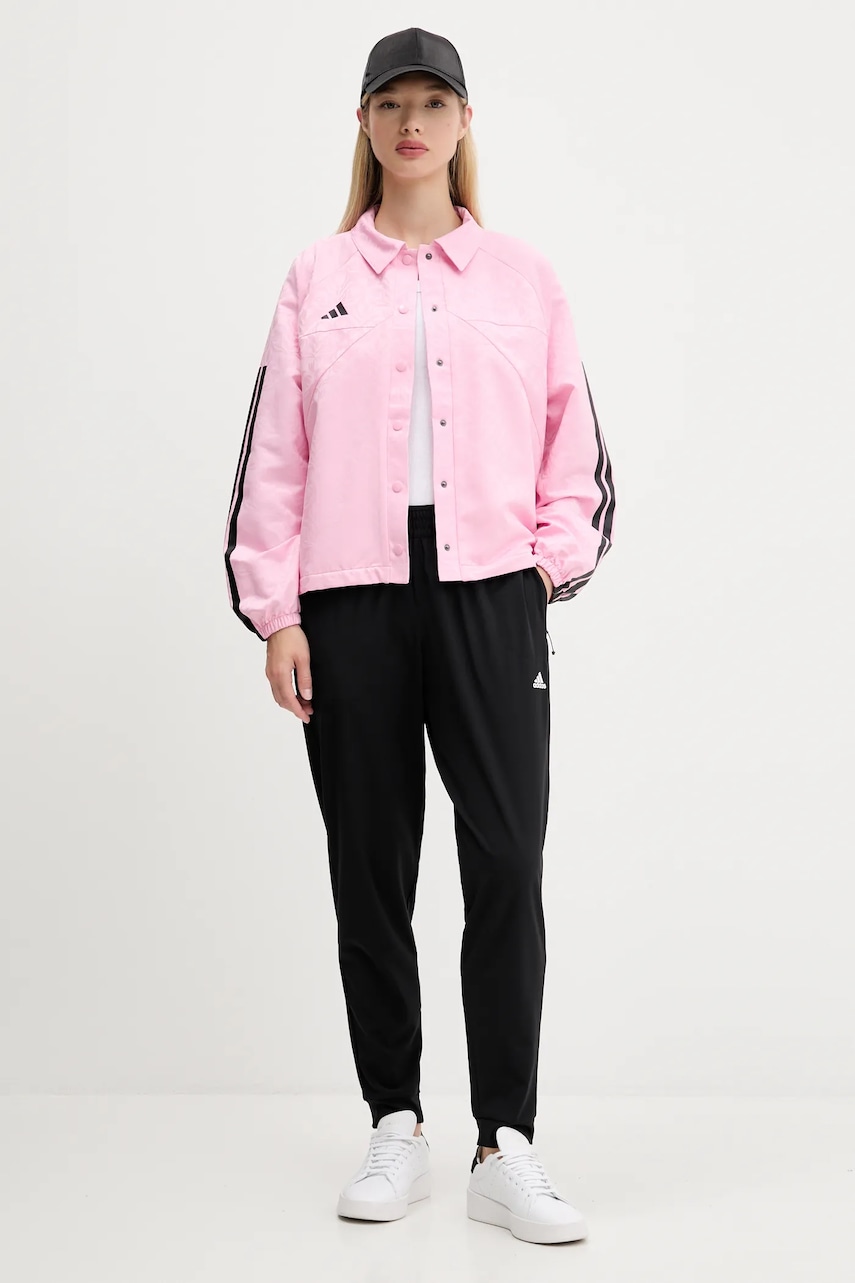 Куртка adidas House of Tiro цвет розовый демисезонная JL7648