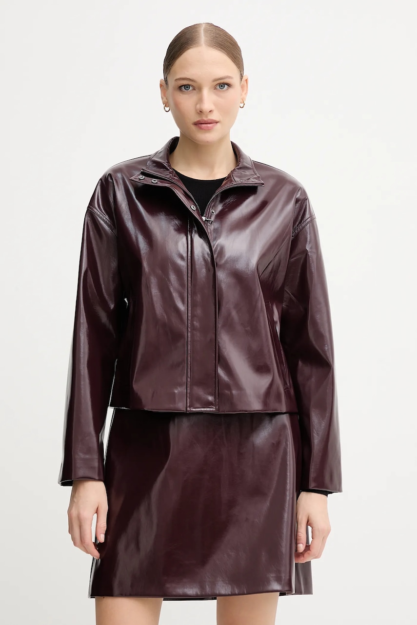 Marc Aurel geacă culoarea bordo, de tranziție, oversize, 3949-2020-93454