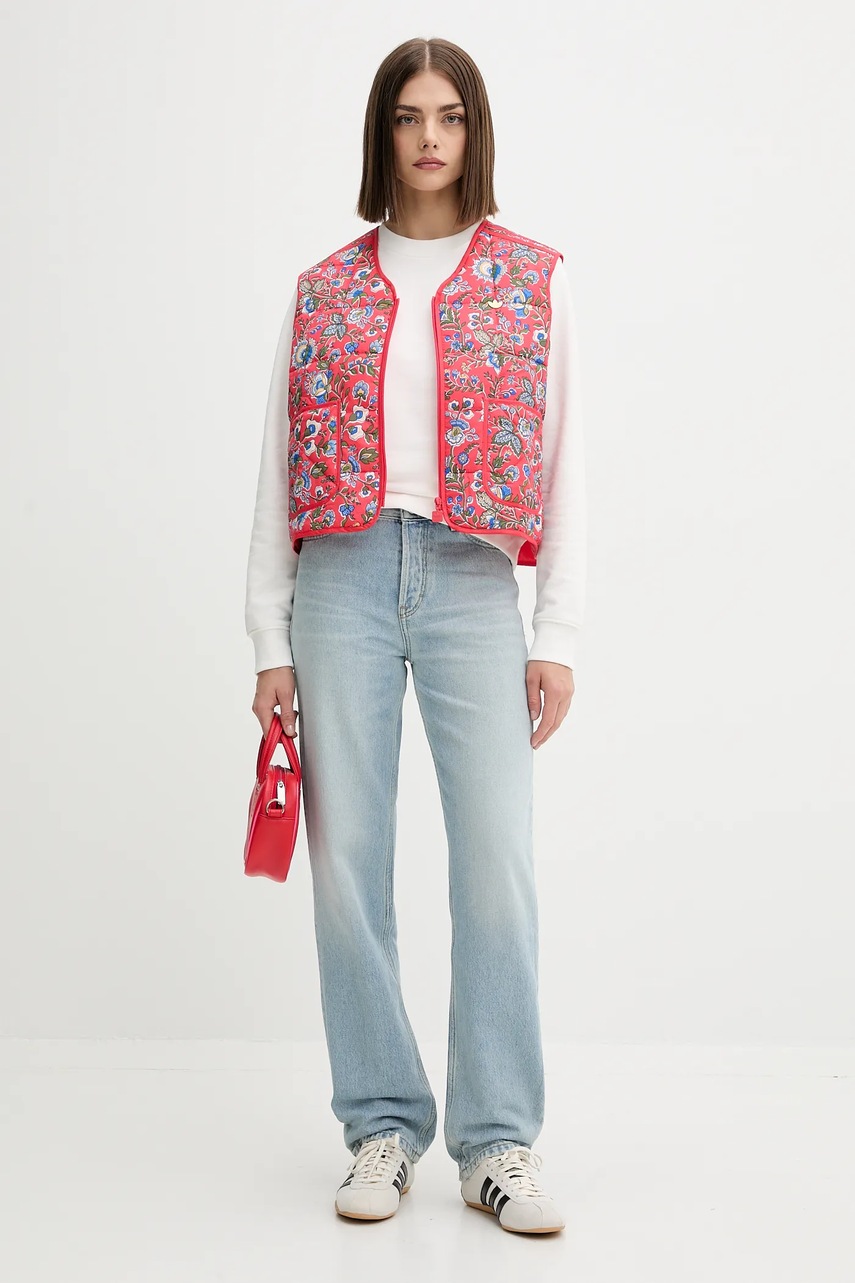 Безрукавка adidas Originals Liberty цвет розовый демисезонная JW5197