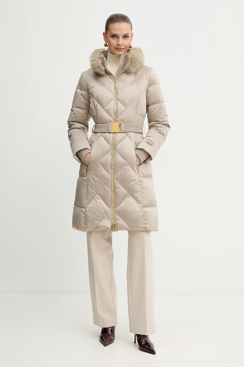 Péřová bunda Marciano by Guess ELLY béžová barva, zimní, 5BGL38 7374A