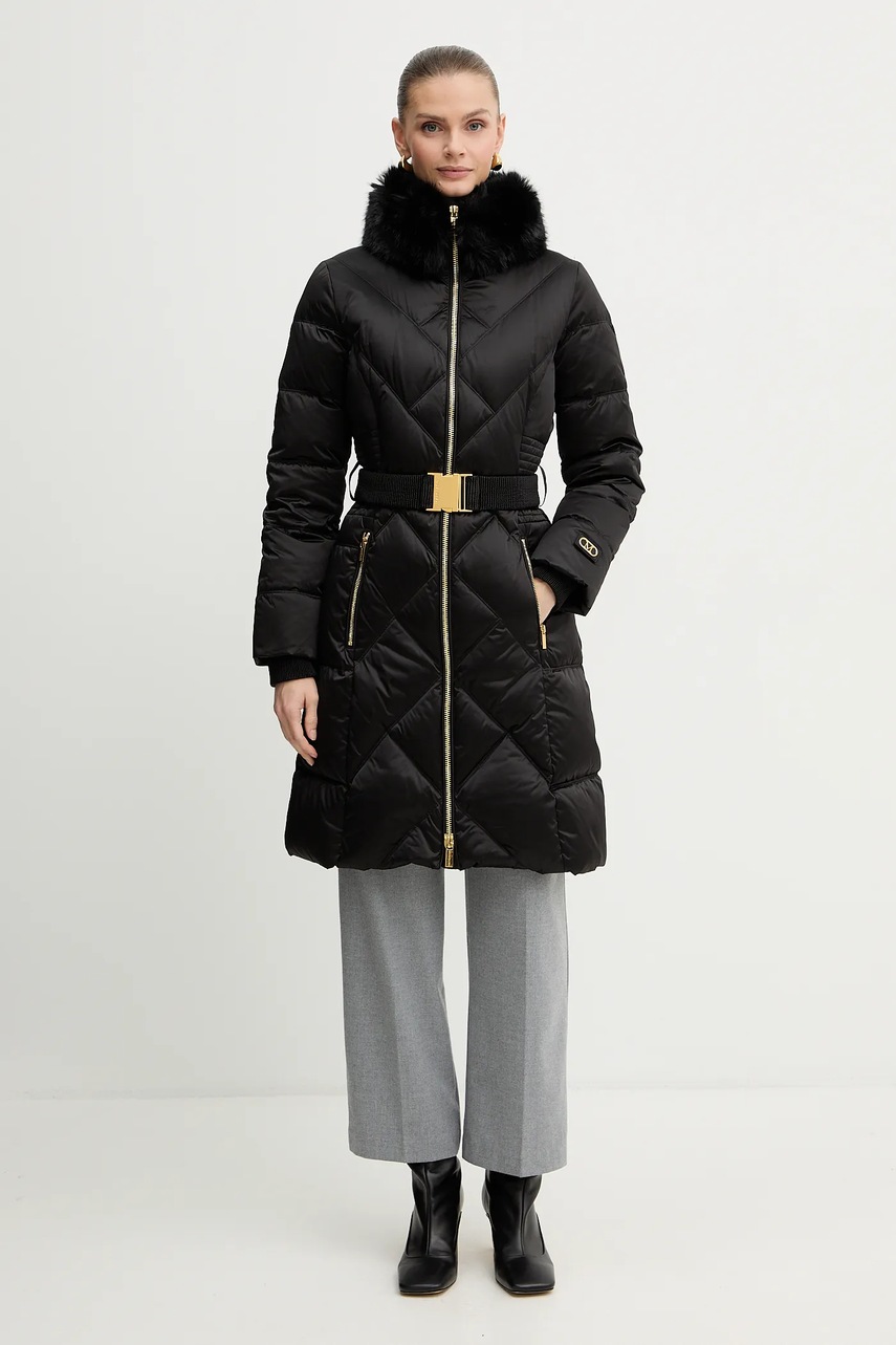 Levně Péřová bunda Marciano by Guess ELLY černá barva, zimní, 5BGL38 7374A