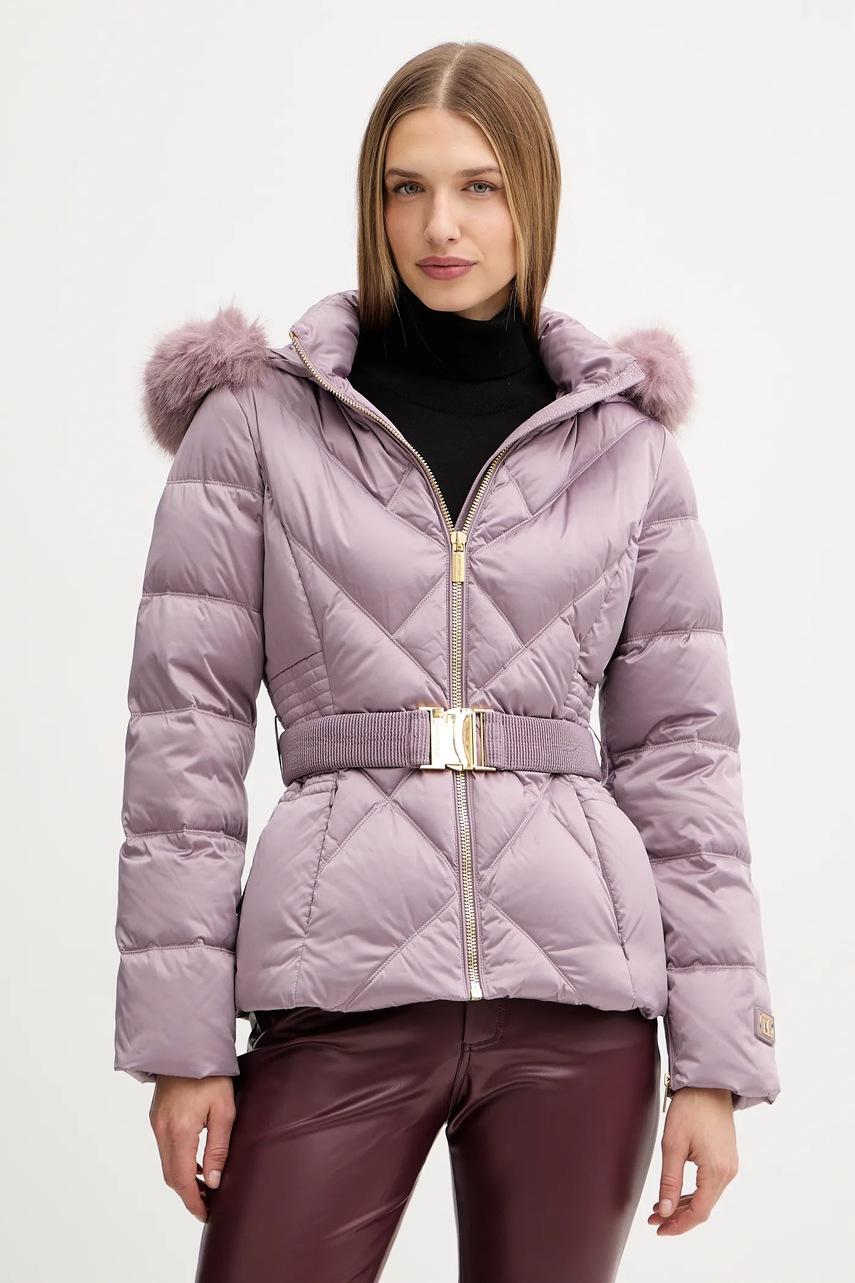 Levně Péřová bunda Marciano by Guess ELLY růžová barva, zimní, 5BGL37 7374A