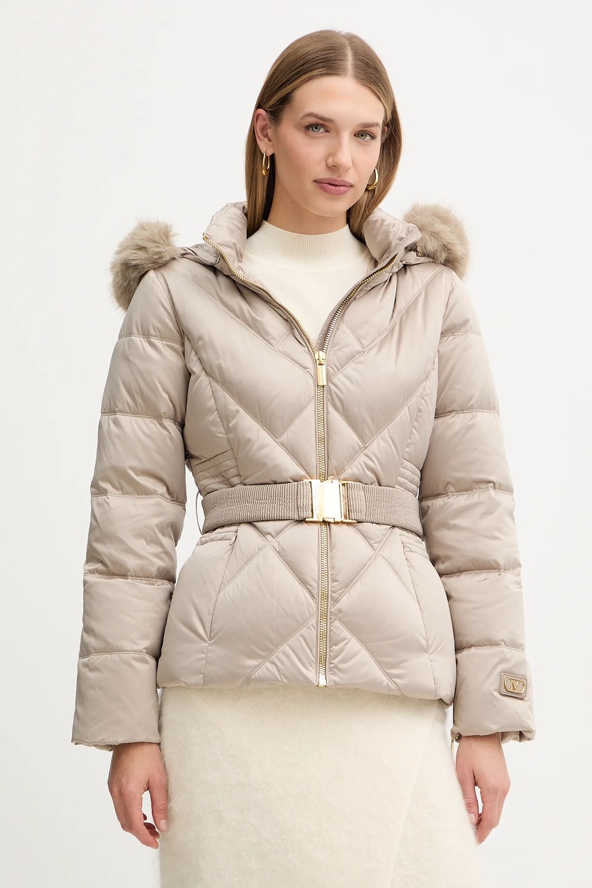 Levně Péřová bunda Marciano by Guess ELLY béžová barva, zimní, 5BGL37 7374A